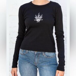 Brandy Melville Black Tori rotten youth top Nashville OS John Galt